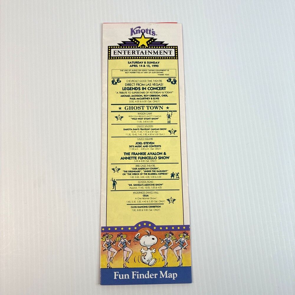 VINTAGE 1990 Knotts Berry Farm Feat. The Frankie Avalon & Annette Funicello Show